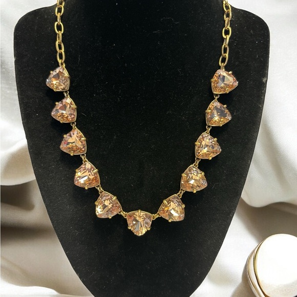 Stella & Dot Somerville Trillion Cut Crystal Necklace 17” + 2” - Picture 1 of 6